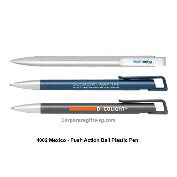 4002 Mexico-Push Action Ball Plastic Pen, Promotional Gifts, Promotional Gift, Singapore